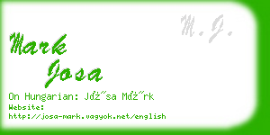 mark josa business card